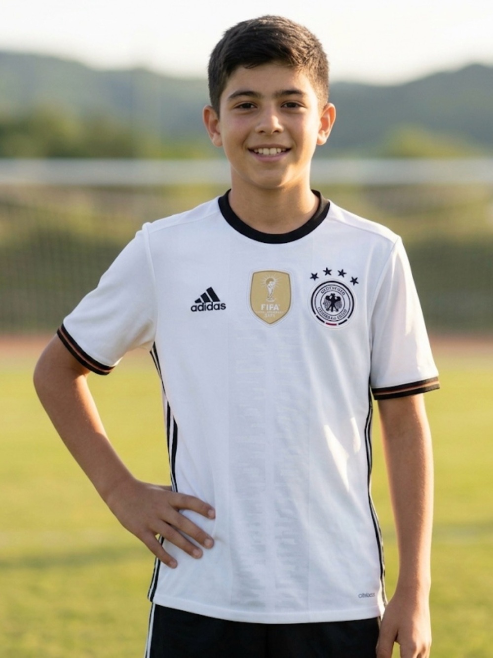 Adidas Germany 2014 World Cup Youth Jersey FIFA Champions Patch Youth M(A588)